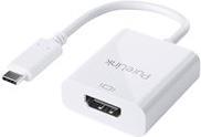 PureLink iSeries - Video- / Audio-Adapter - HDMI / USB - USB-C (M) bis HDMI (W) - 10cm - Dreifachisolierung - weiß - 4K Unterstützung (IS180)