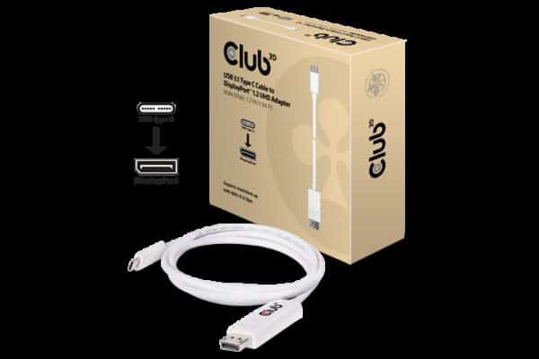 Club 3D - DisplayPort-Kabel - USB Typ C (M) bis DisplayPort (M) - 1