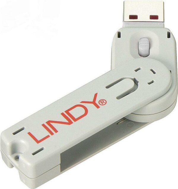 Lindy USB Type A Port Blocker Key - USB-Portblocker - weiß