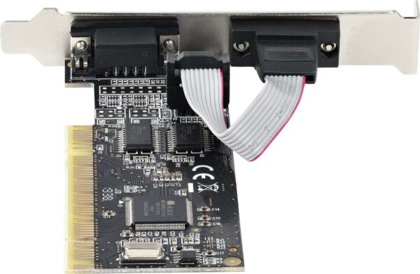 StarTech.com 2 Port PCI RS232 Serial Adapter Card - Serielle Schnittstellenkarte - PCI zu Dual DB9 Controller Card - Standard- und Low-Profile Slotblech - Windows/Linux (PCI2S5502)