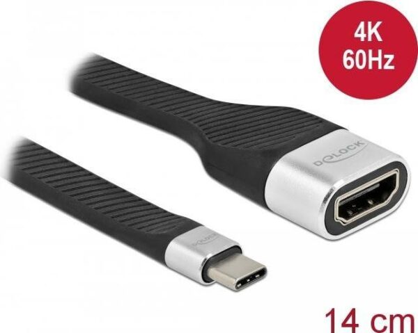 Delock - Highspeed Videoschnittstellen-Converter - USB-C männlich bis HDMI weiblich - 14cm - Schwarz (86933)