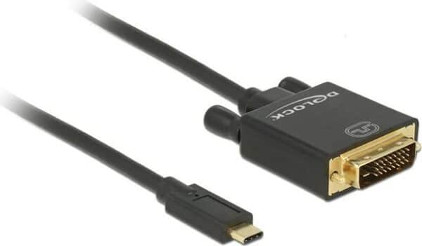 DeLOCK - Externer Videoadapter - USB-C - DVI - Schwarz - Einzelhandel (85322)