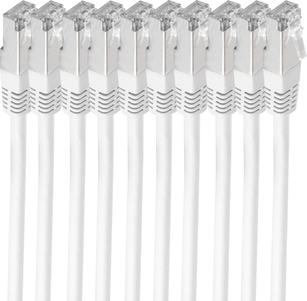 SHVP 75711H05W10 - Patchkabel Cat.6 S/FTP PIMF 10er-Pack weiß 0