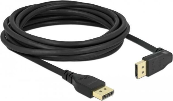 Delock - DisplayPort-Kabel - DisplayPort (M) zu DisplayPort (M) gewinkelt - DisplayPort 1.2 - 5 m - 4K Unterstützung - Schwarz