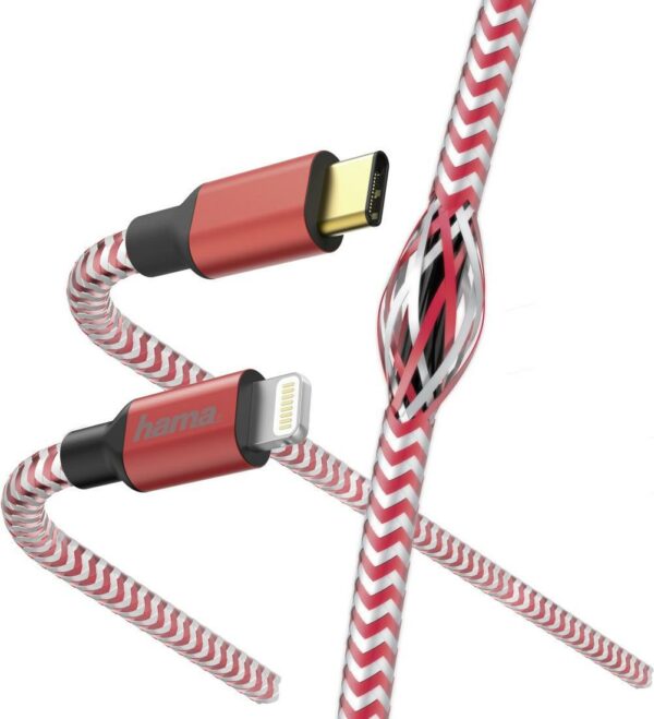 Hama Prime Line Reflective - USB-Kabel - USB-C (M) bis Lightning (M) - USB 2.0 - 20 V - 3 A - 1.5 m - geformt