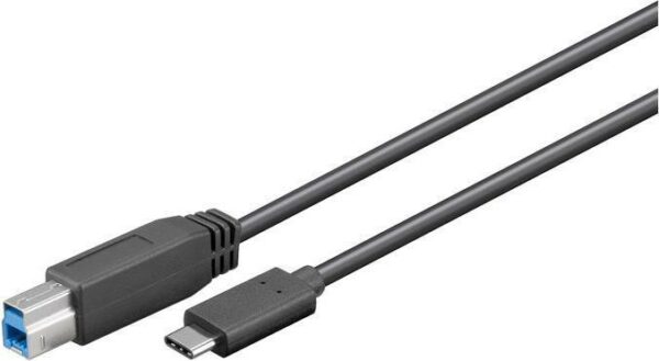MicroConnect - USB-Kabel - 24 pin USB-C (M) zu USB Type B (M) - USB 3.2 Gen 1 - 5 m - Schwarz