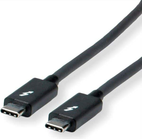 ROLINE 11.02.9041 Thunderbolt-Kabel 1 m 20 Gbit/s Schwarz (11.02.9041)