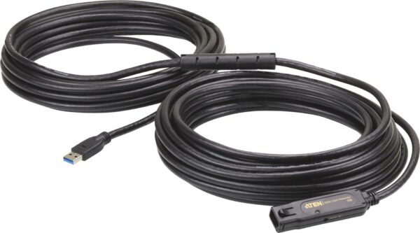 ATEN UE3315A - USB-Verlängerungskabel - USB Typ A (M) bis USB Typ A (W) Verriegelung - USB 3.2 Gen 1 - 15 m - aktiv - Schwarz